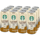 Starbucks Double Shot Vanilla 444 mL Cans 12 Pack - coffee